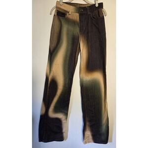 Jaded London x Curly Fry Jeans Size 25 Swirl Slouchy Boyfriend Boho70's Rave